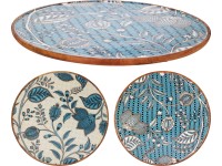 Koopman Tanier z mangového dreva s glazúrou rôzne druhy 37 x 1,5 cm, 1 ks