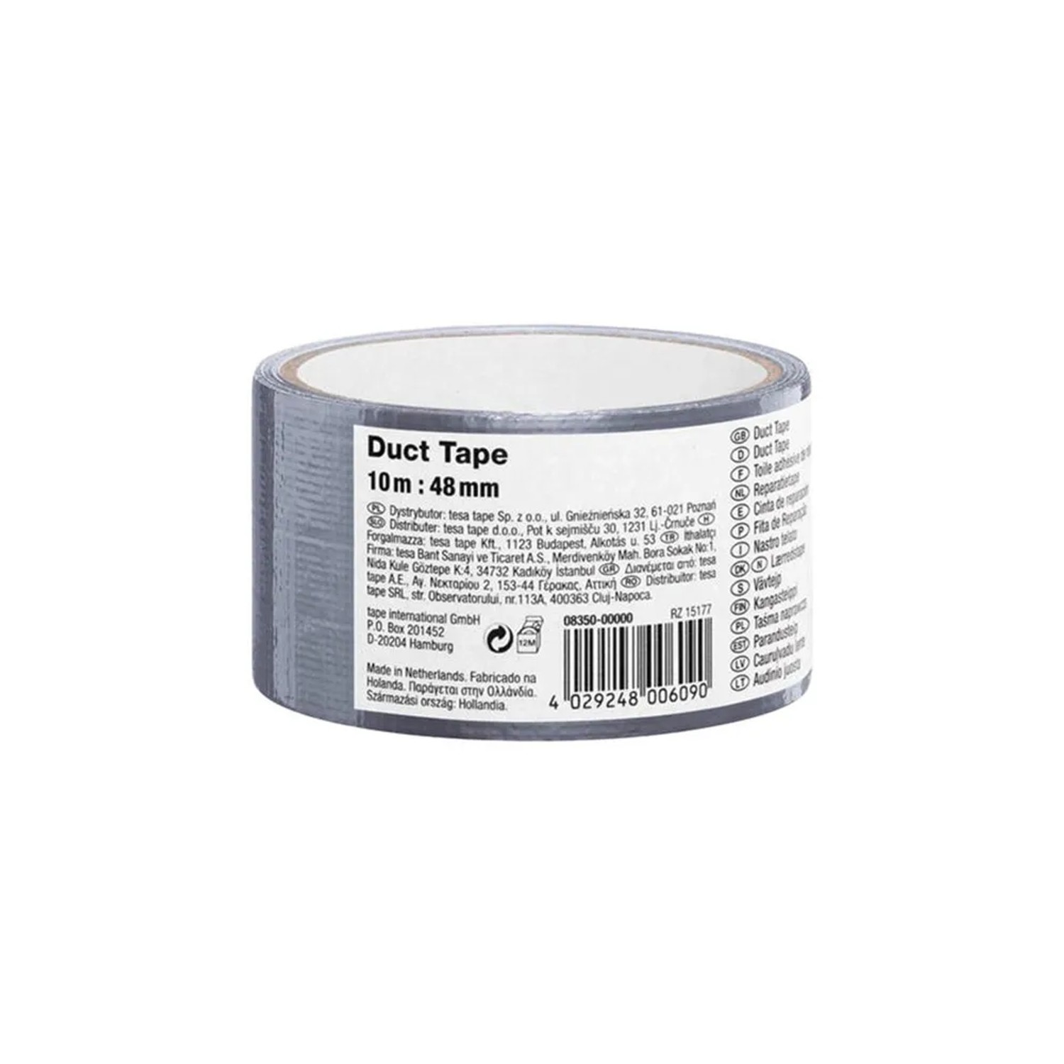 E-shop tesa Lepiaca páska textilná Duct Tape, strieborná 10 m x 48 mm