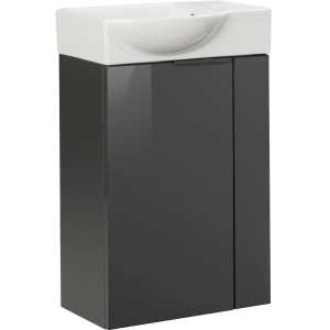 Skrinka pod umývadlo Fackelmann SBC, antracitová, šírka 44 cm.