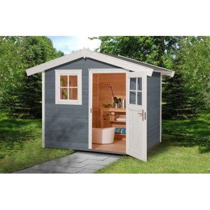 Weka Drevený záhradný domček 123 veľ. 2, sivý, 241 x 235 cm