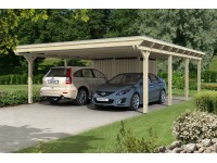 Skan Holz Prístrešok na auto Emsland ALU s odkl. priest. prírodný, 613 x 846 cm