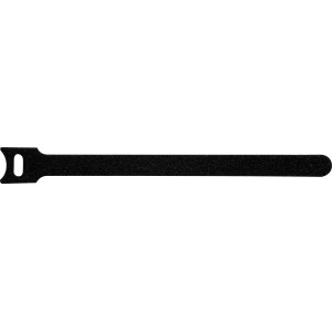 Čierny suchý zips, 200 mm x 13 mm, sada 5 kusov pre jednoduché upevnenie.
