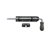 Domax Zástrčka vrátová s pružinou a drevenou koncovkou WSP 260 čierna 300 x 50mm