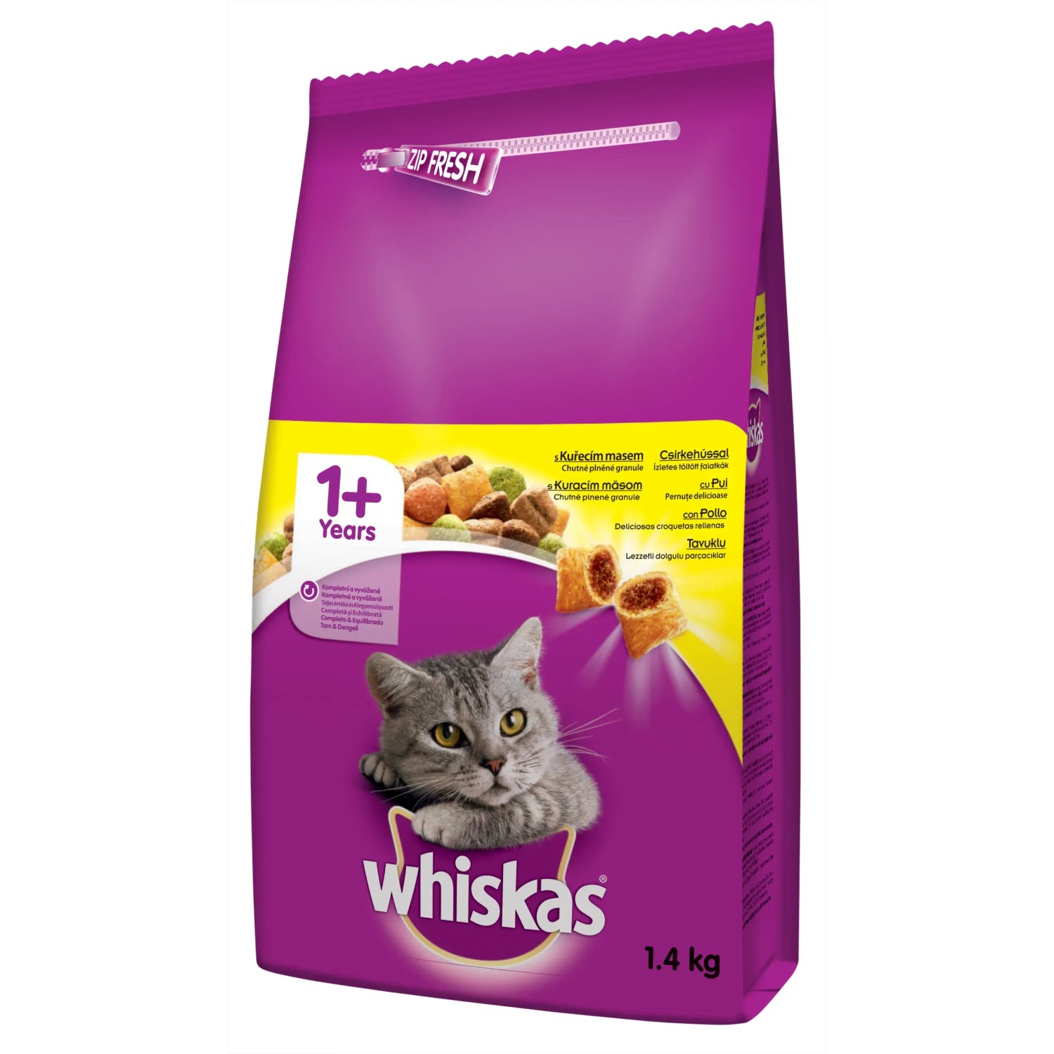E-shop Whiskas Granule pre mačky s kuracím 1,4 kg