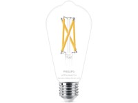 Philips Smart LED žiarovka Filament E27 ST64, 7 W, 806 lm, 2700-6500 K, číra