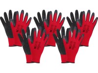 LUX Pracovné rukavice latex, červené, veľkosť 8, 5 ks