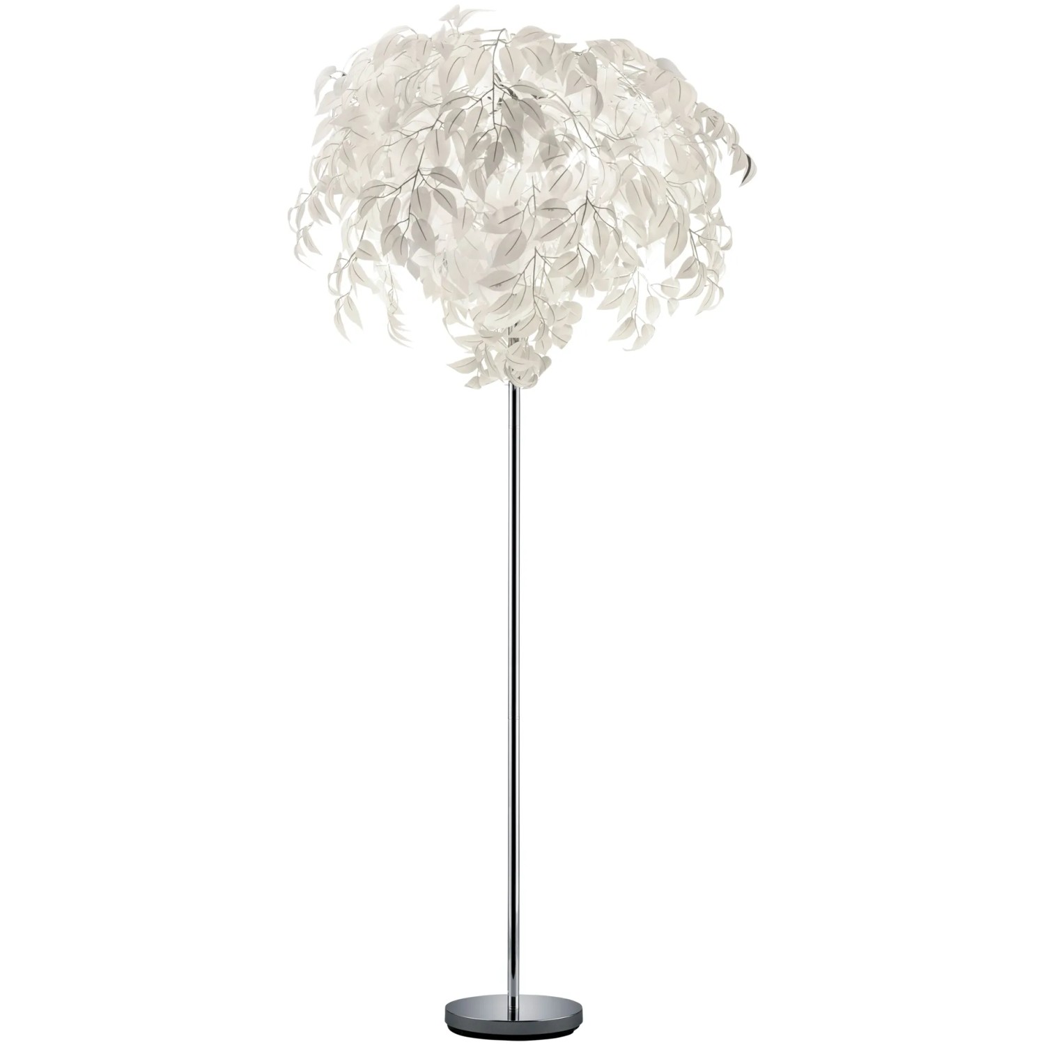 E-shop REALITY Stojaca lampa LEAVY chróm 3 x E14 max. 28 W, pr. 70 x 180 cm