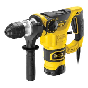 Vŕtacie kladivo Stanley FatMax FME1250K žlto-čierne s hĺbkovým dorazom a kufrom.
