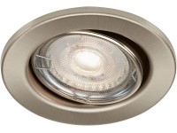 BRILONER Vstavané LED svietidlo matný nikel, GU10 5W 460lm 3000K pr. 86x70mm 1ks