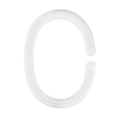 Kleine Wolke Krúžky pre sprchový záves biele, 12 ks