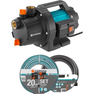 Gardena Záhradné čerpadlo 3000/4 Set Basic s hadicou a príslušenstvom na zavlažovanie záhrady.
