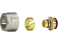 PIPETEC Závitová kompresná prechodka KV16M medená, 16x2 x EK 3/4