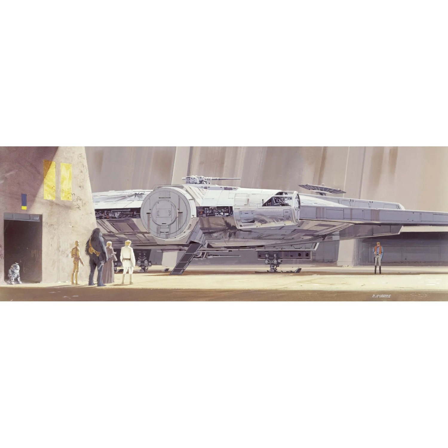 E-shop Komar Papierová fototapeta Star Wars Classic RMQ Millenium Falcon 368 x 127 cm