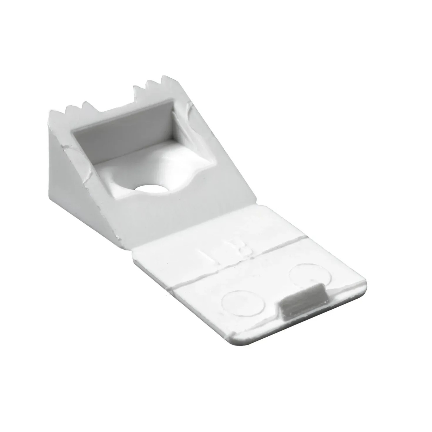 E-shop Hettich Nábytkový držiak, biely, 20 ks, 8 x 16 x 16 mm