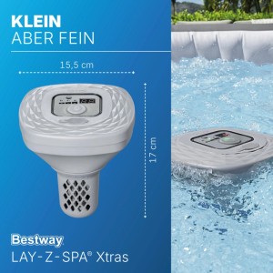 Bestway LAY Z SPA soľný systém, akumulátorový, pre vírivky do 1400 l. Produkuje chlór bez chemikálií.