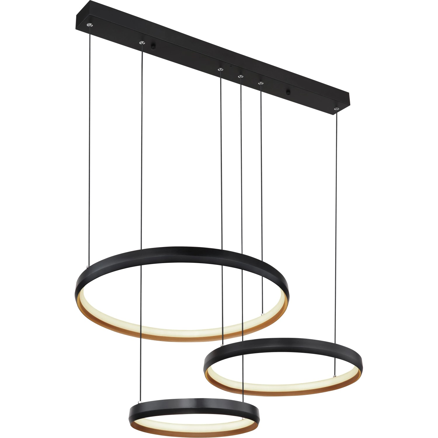 E-shop GLOBO LED závesné svietidlo HALLI 55 W 6500 lm, 2700-6000 K, 767 x 503 x 1500 mm