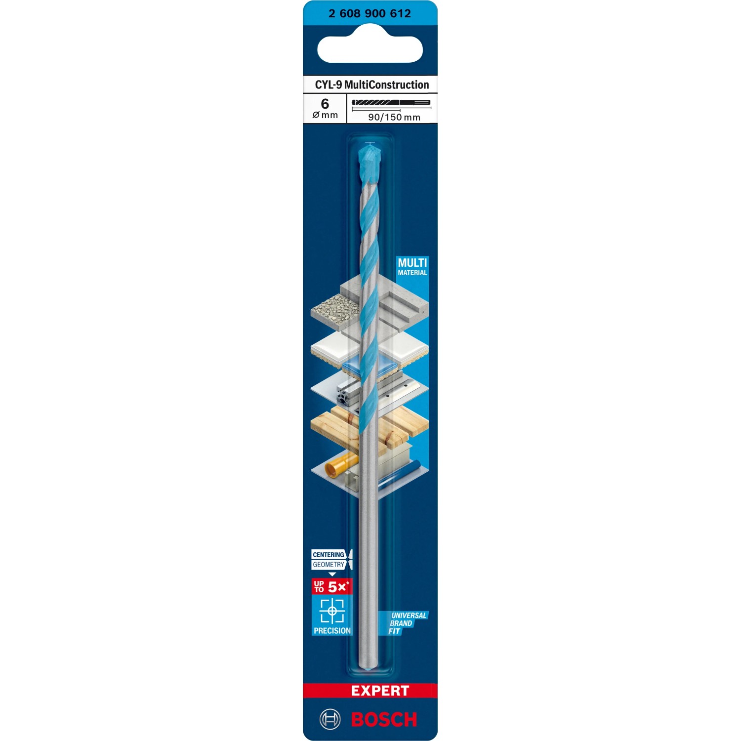 E-shop Bosch Vrták viacúčelový CYL-9 MultiConstruction, pr. 6 x 90/150 mm