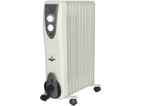 El Fuego Mobilný elektrický olejový radiátor, 11 rebier, biela 2500 W