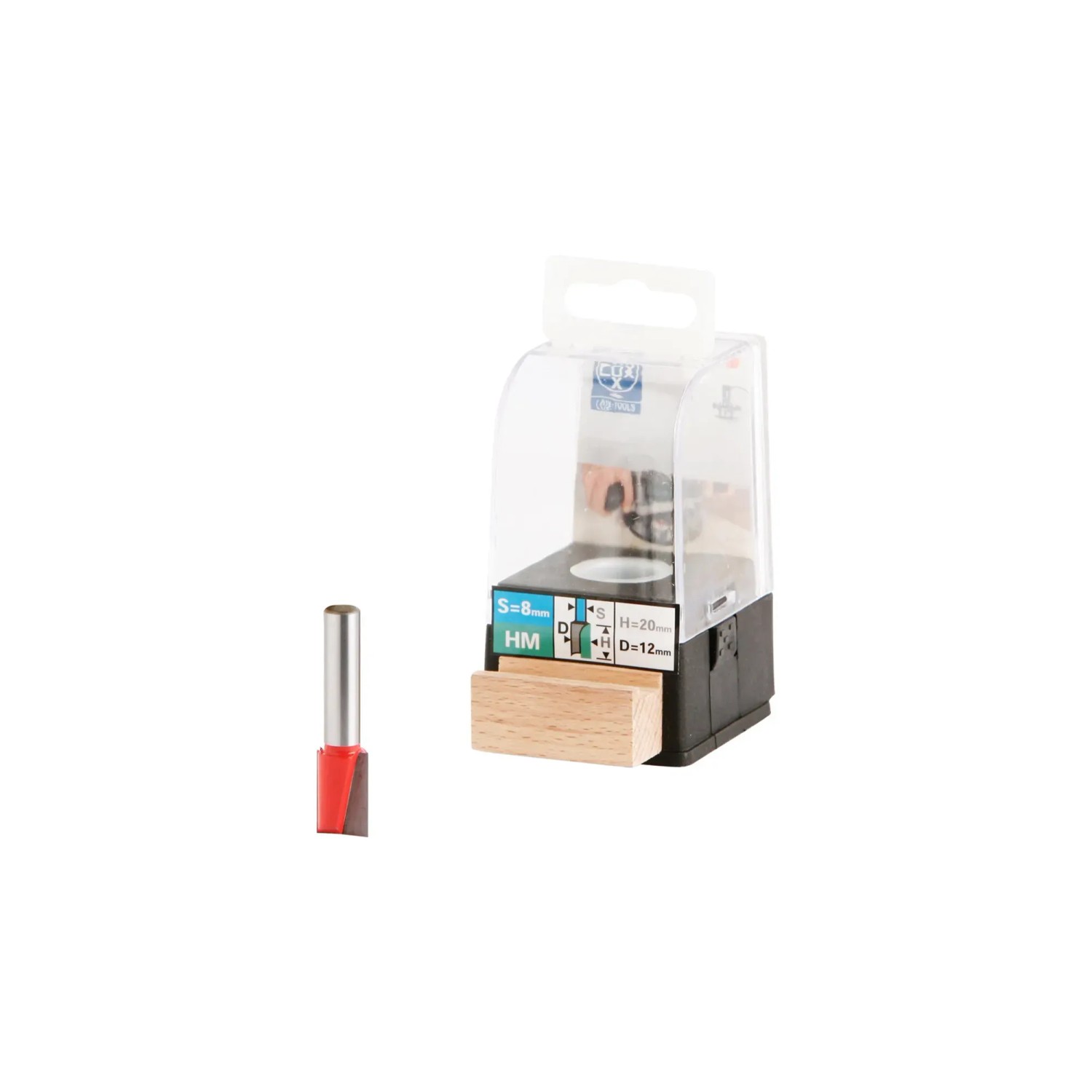 E-shop LUX-TOOLS Valcová fréza so šikmými čepieľkami z tvrdokovu, 8 x 12 mm