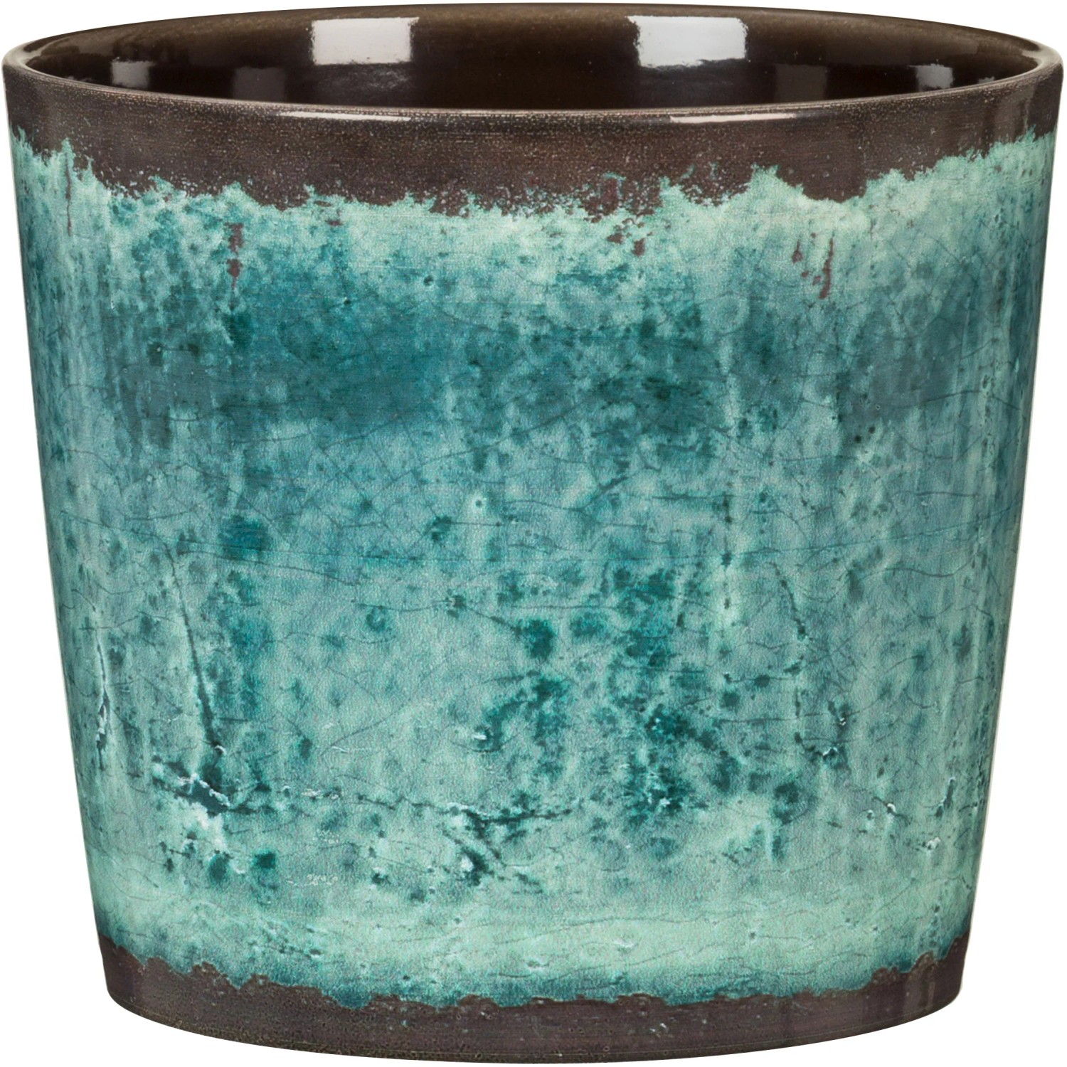 E-shop Scheurich Ozdobný kvetináč 870 priemer 15 cm x 14 cm Ocean Glaze