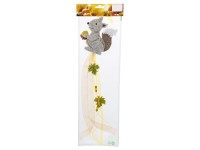 Jesenná dekorácia závesná veverička 48 cm, 1 ks