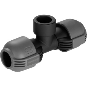 Gardena T-kus 25 mm x 19 mm pre zavlažovacie systémy, rýchle a jednoduché pripojenie.