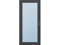 PVC balkónové 6-komorové dvere otočné/výklopné antracit, 210 x 100 cm, P