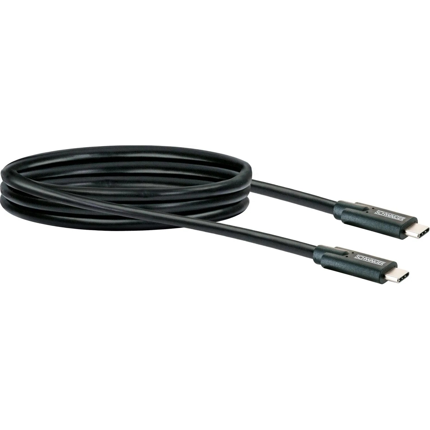 E-shop Schwaiger Prepojovací kábel USB 3.2 štandard, USB-C/USB-C, čierna, 2 m