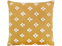 Dekoratívny vankúš žltý s dekoráciou 45 x 45 cm
