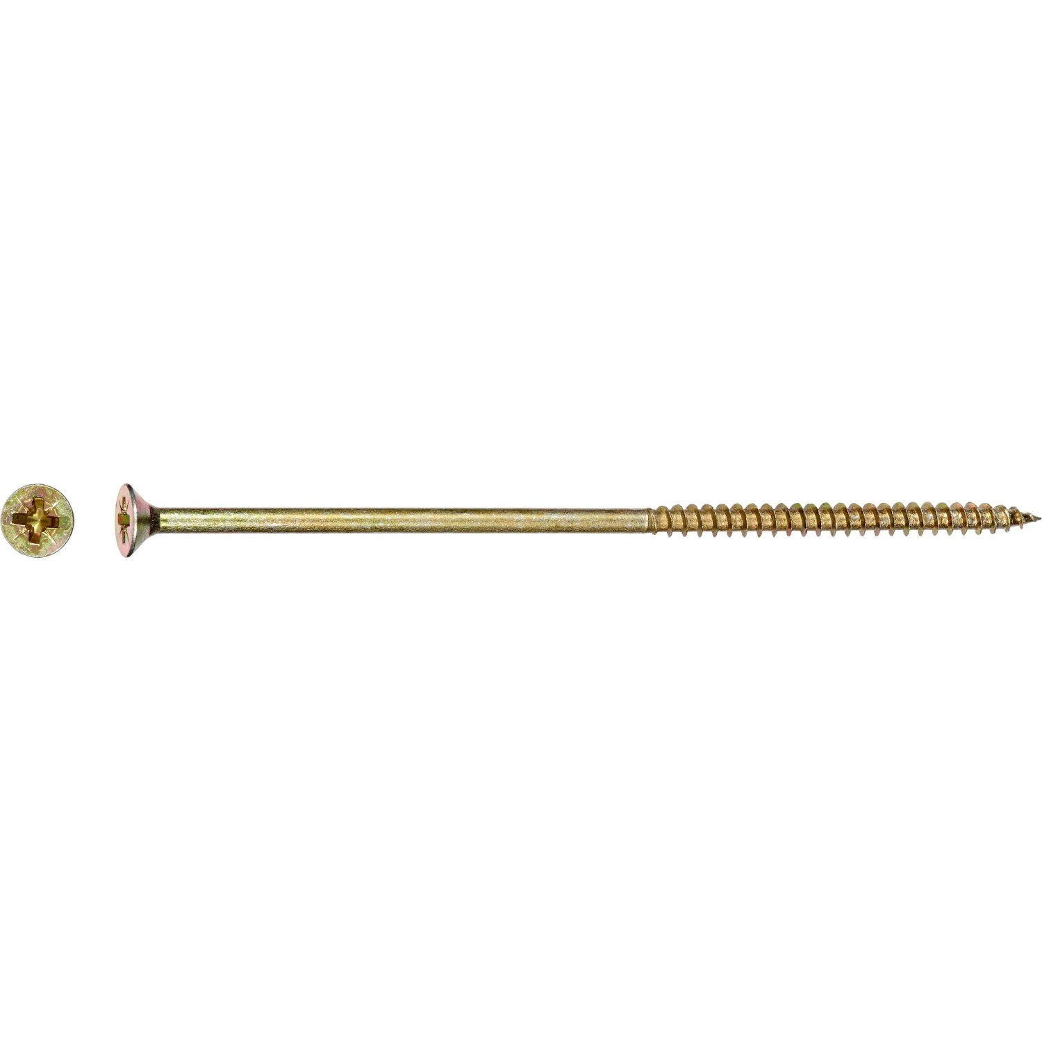 E-shop Uni skrutky so zápustnou hlavou PZ3 čiastočný závit žlto pozink. 6x180 mm, 50 ks