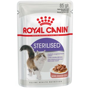 Royal Canin Sterilised mokré krmivo pre kastrované mačky v omáčke, 85g kapsička.