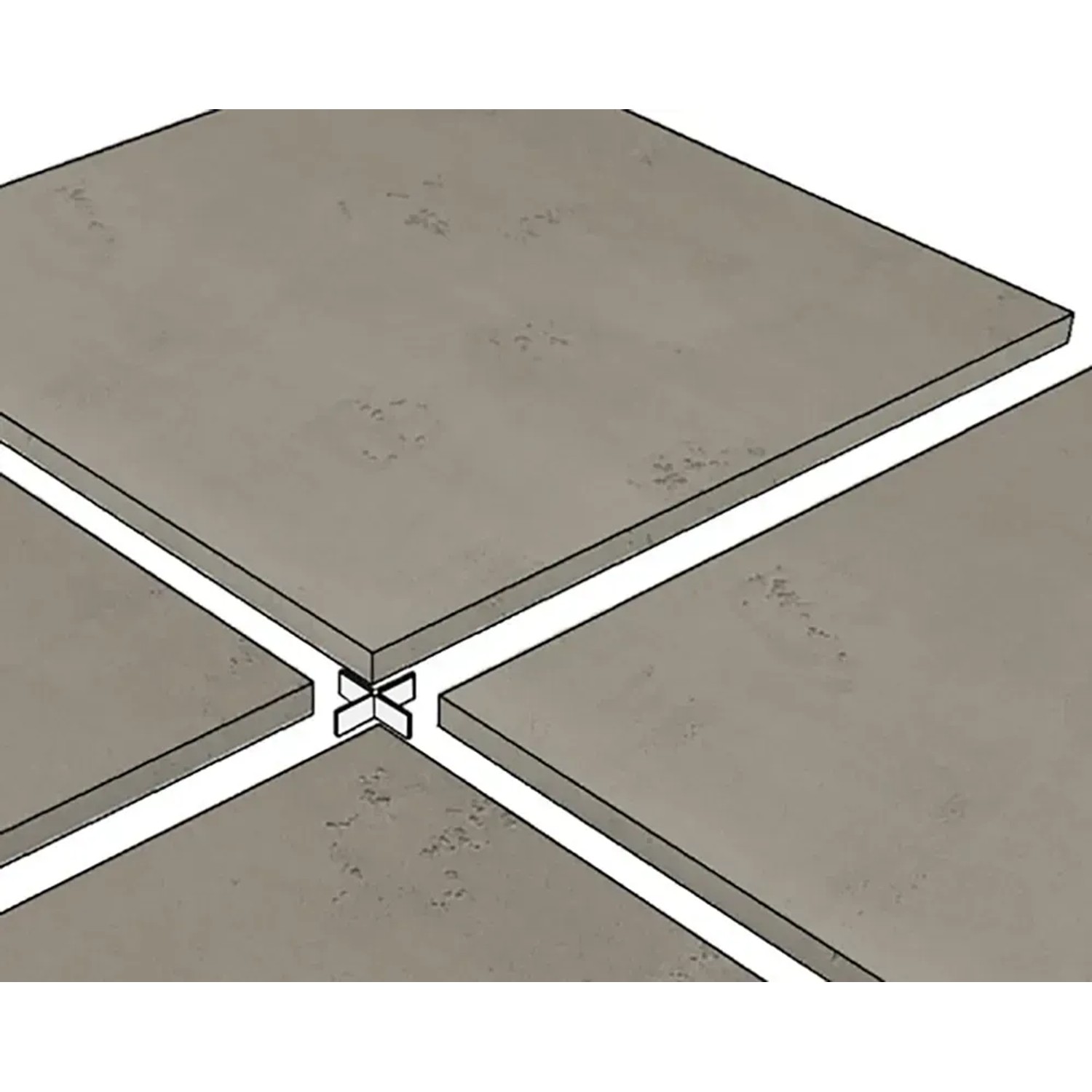 E-shop GS Terrassen Dištančné krížiky číre, 10 x 55 x 55 mm, pre škáry 3 mm, 50 ks