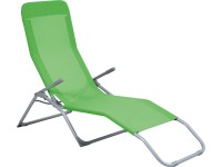 Skladacie záhradné lehátko Pando svetlo zelené 141 x 61 x 57-95 cm