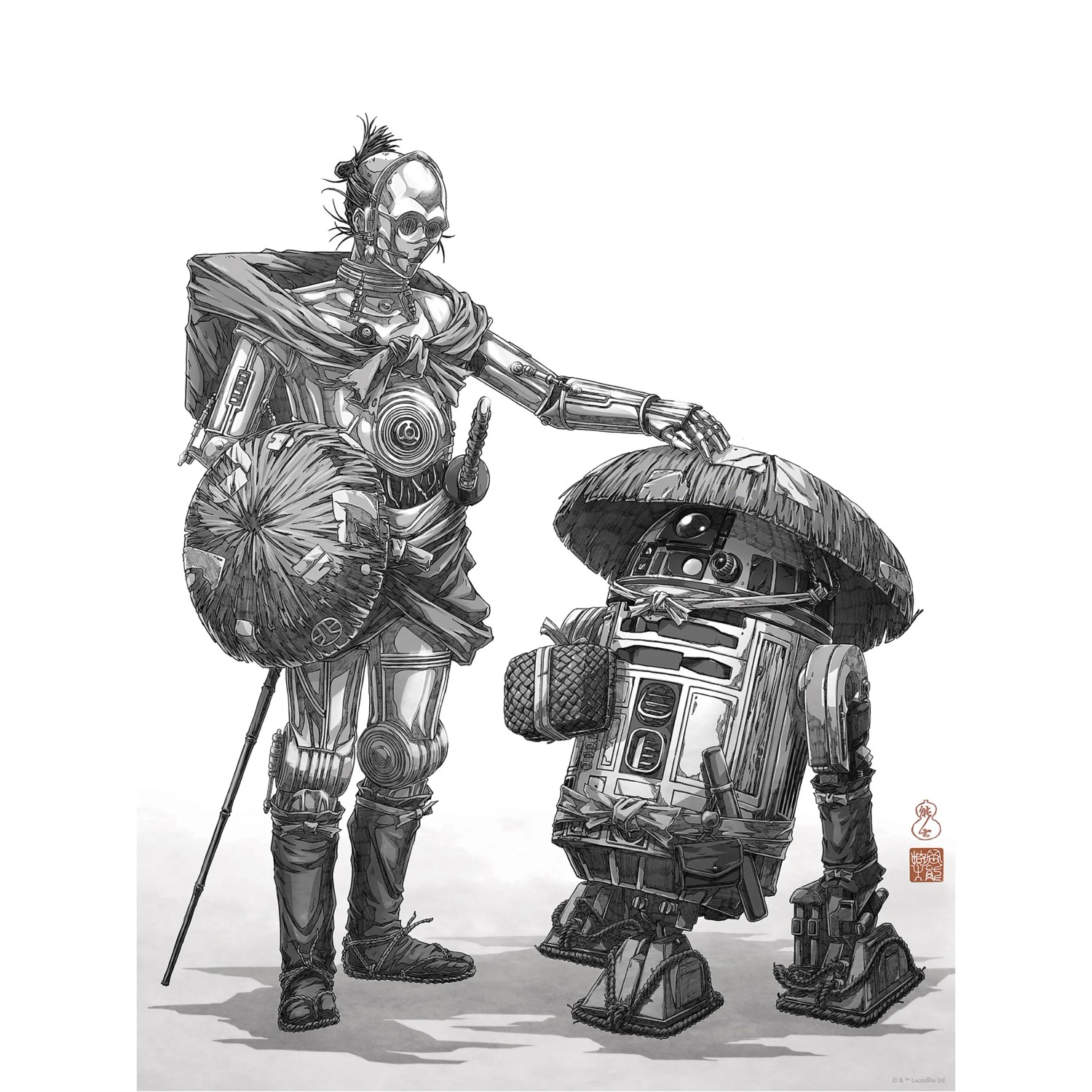 E-shop Komar Plagát Star Wars Vision Samurai Droids 30 x 40 cm