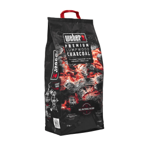 Vrece Weber Premium Drevené uhlie na grilovanie, kusové drevené uhlie na grily.