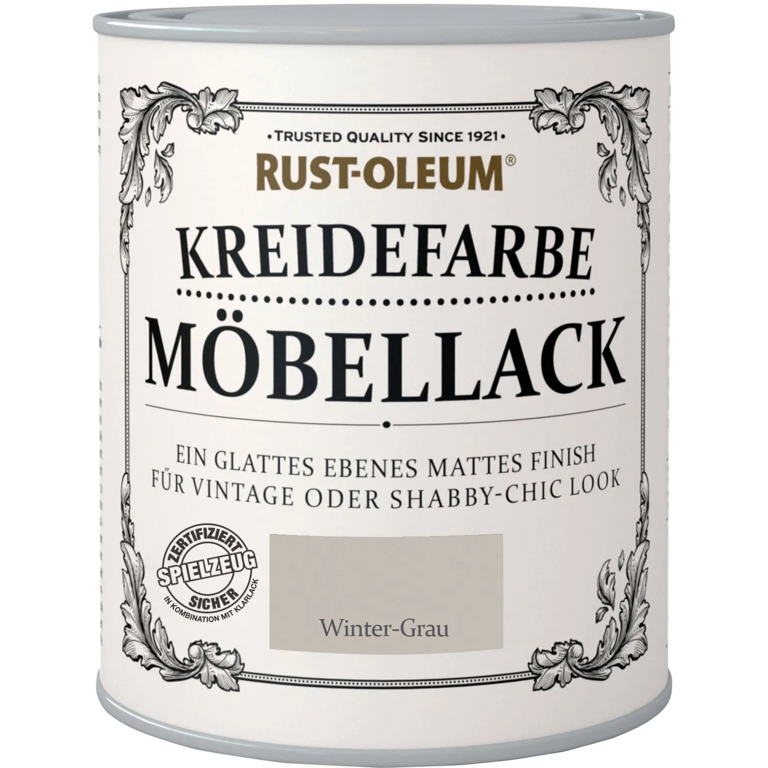 E-shop Rust-Oleum Kriedová farba na nábytok, zimná sivá matná, 750 ml