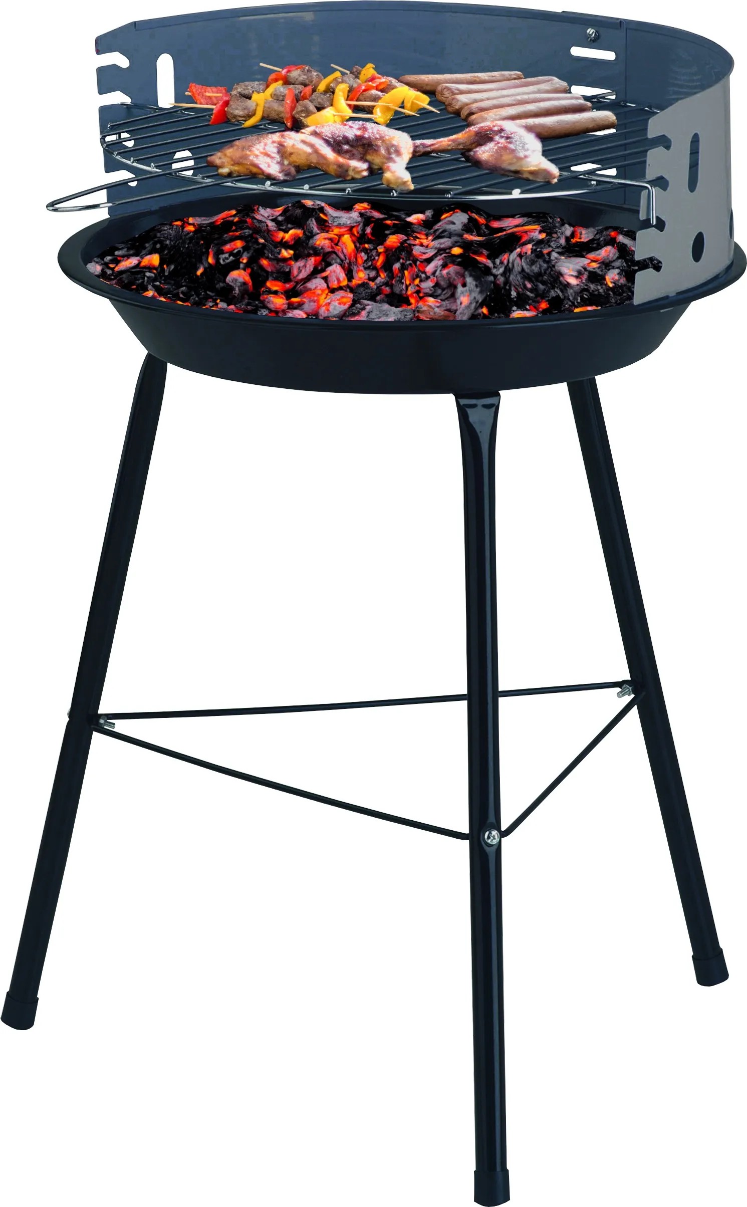 Barbecue Rond Venezuela ACTIVA - Brasero émaillé, Grille Chromée Réglable, Diamètre 33 Cm - 7