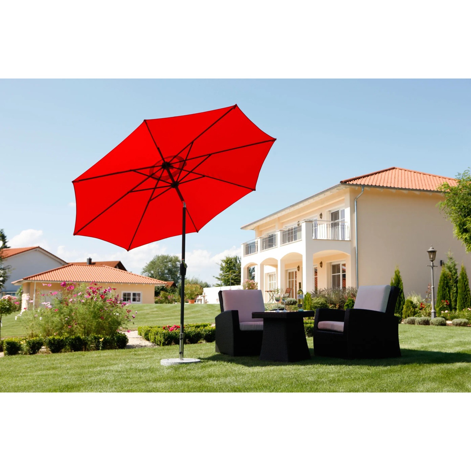 SCHNEIDER Parasol Harlem grijs 270 cm kopen! | HORNBACH