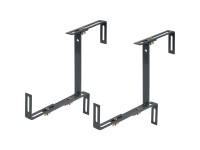 Balkónový držiak kvetinového kvetináča 2D, nosnosť 30 kg, antracitová, 2 ks