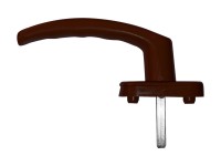 Plastová okenná kľučka, tmavo hnedá