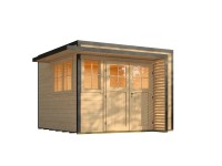 Weka Drevený záhradný domček Amberley 28mm V4, prírodný, 300 x 300 cm