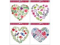 Anjel Přerov Dekoračná okenná fólia srdca s glitrami, rôzne druhy, 30 x 30 cm Anjel Přerov Dekoračná okenná fólia srdca s glitrami, rôzne druhy, 30 x 30 cm