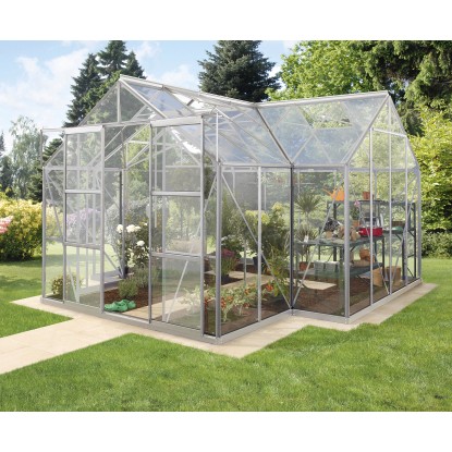 Vitavia Skleník Sirius vr. základne, ESG 3 mm, hliník, 383 x 383 cm