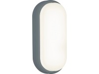 Oválne nástenné LED svietidlo OL, 18 W, 1400 lm, 4000 K, antracit, 23 x 10,5 cm