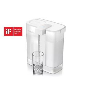 Vodný filter Philips, biely, so sklom. Design Award 2021.