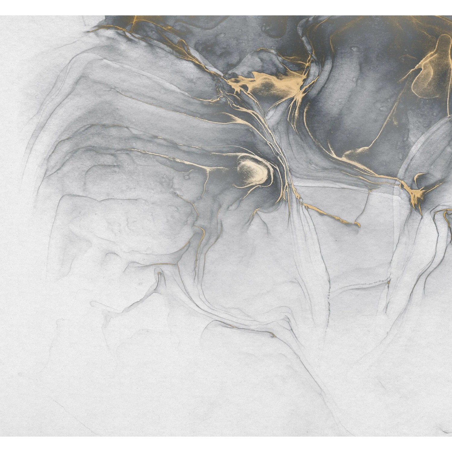 E-shop Komar Vliesová fototapeta Ink Gold Fluid 300 x 280 cm