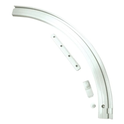 Gardinia Oblúk pravý pre 1pojazdovú záclonovú koľajničku, biely