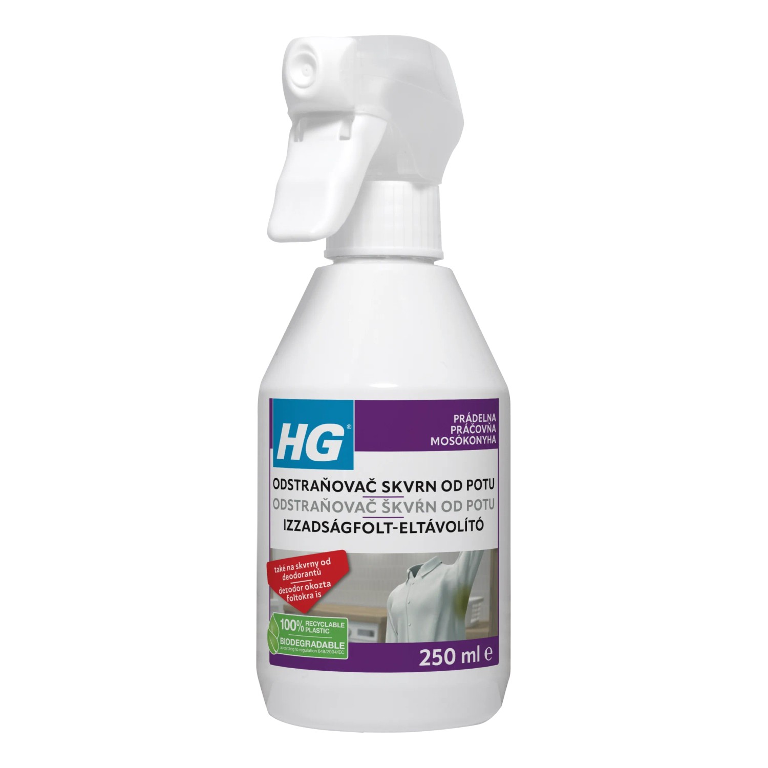 E-shop HG Odstraňovač škvŕn od potu 250 ml