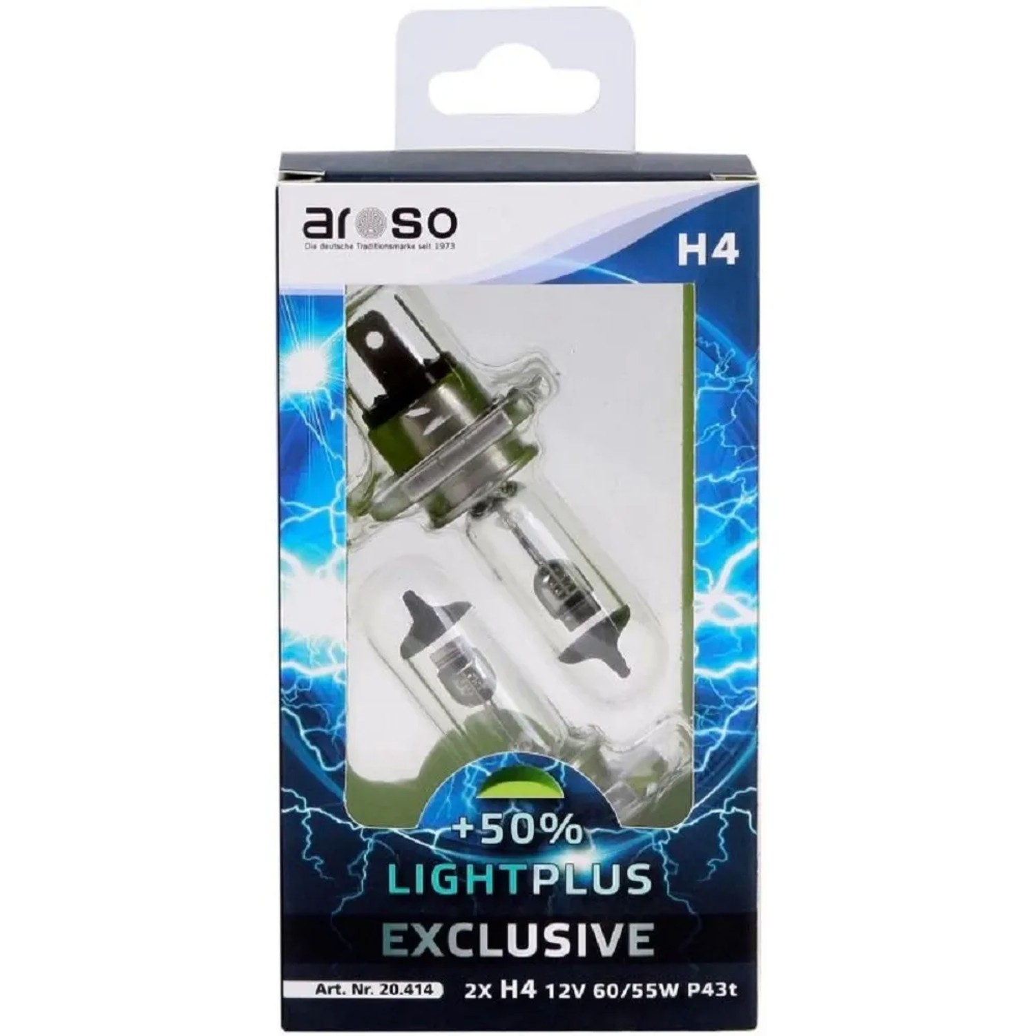 E-shop Aroso Autožiarovka Light Plus H4 12V 60/55W P43t, 2 ks
