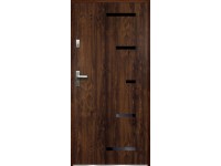O.K. DOORS Oceľové vchodové dvere SPARTA P55 tmavý orech 80 P